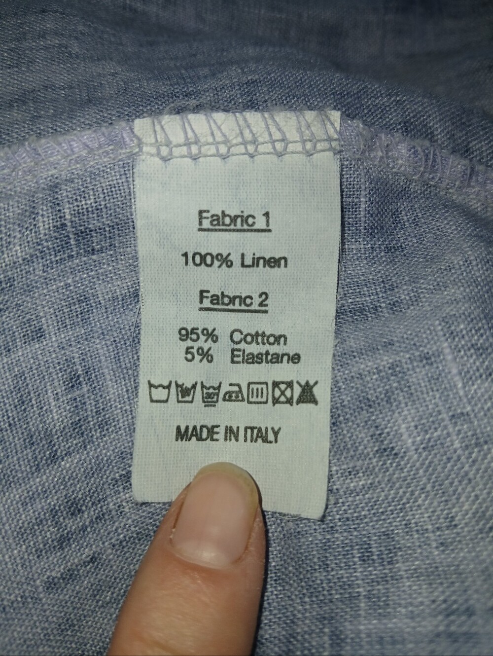 INIZIO Light Wash Asymetrical Sleeveless 100% Italian Linen Maxi Dress - Picture 8 of 8